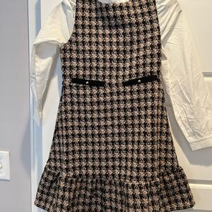 Janie and Jack Black and Tan Tweed Dress